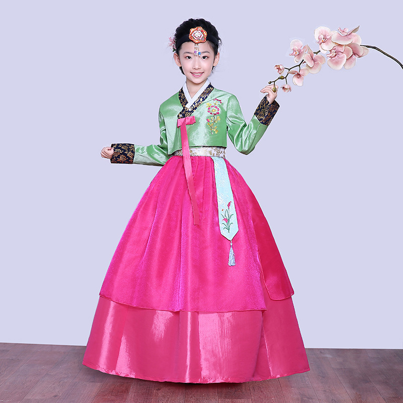 Han Yuefang Children's Embroidered Korean Clothing Korean Clothing South Korea Ancient Clothing Performance Clothing Girls' Korean Clothing Dress