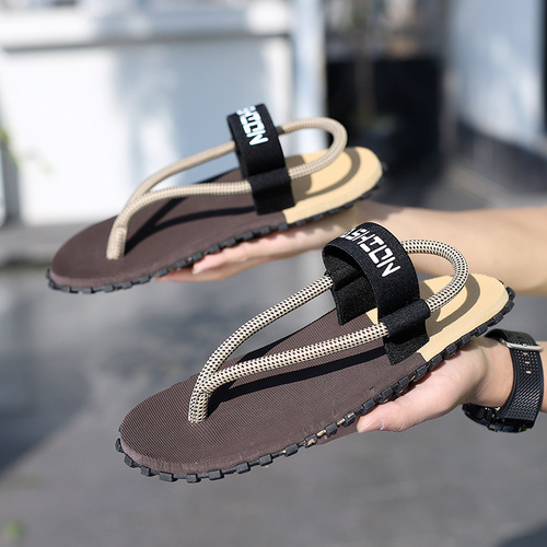 Summer new men's sandals dual-use outdoor casual beach shoes men's foreign trade lightweight slippers men's thin sole anti-slip