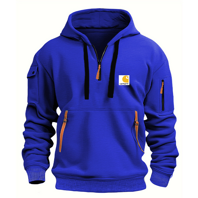 Cross-Border Trade Carhartt Men's Multi-Zip Arm Pocket Sweatshirt with Fleece, Loose Fit Hoodie, in Stock Wholesale