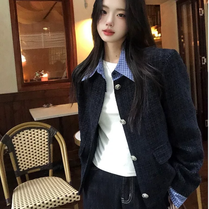 Autumn set, short jacket, city style