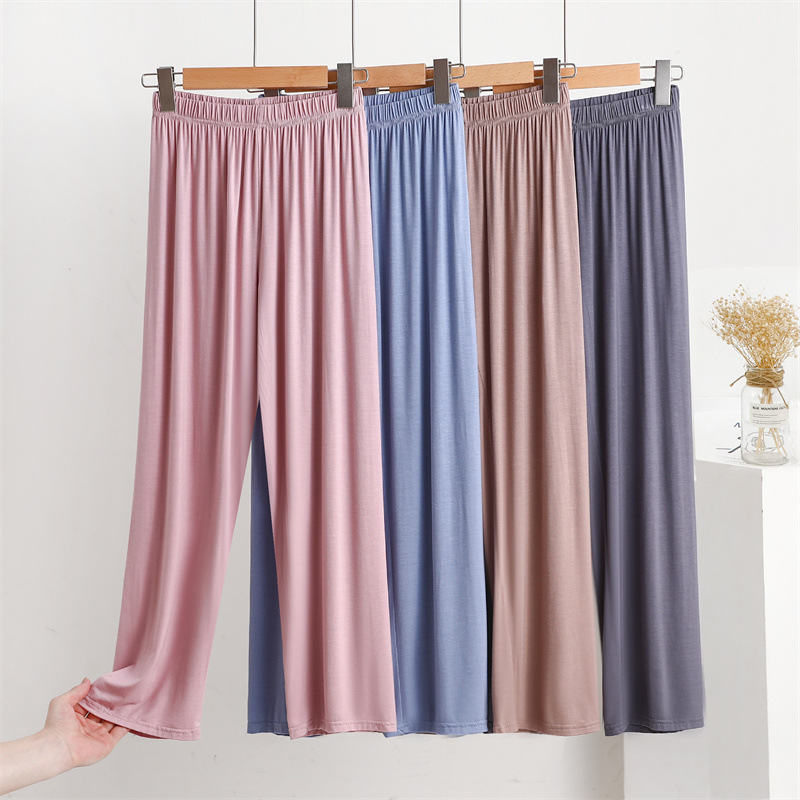 Spring and Summer Modal Thin Household Pants Radish Pants Women's Slim-fit Large Size Household Pants Casual Pants Pajamas Leggings