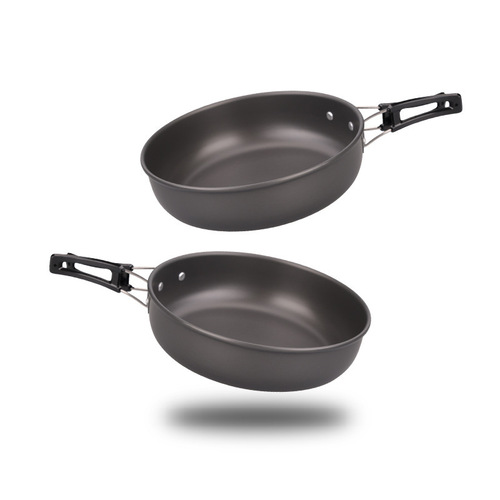 Outdoor pot set for 3-4 people, outdoor portable kettle set, mountaineering picnic, self-driving picnic barbecue pot set