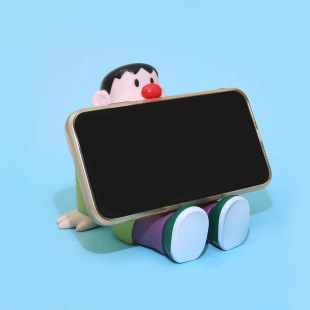 Plastic Fat Tiger Mobile Phone Holder, Trendy Car Ornaments, Cute Doraemon Cross-Border Hot-Selling Hand Model