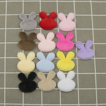 4.3cm兔毛绒兔头饰品配件 diy发饰配饰辅料 服装娃娃装饰辅料兔子