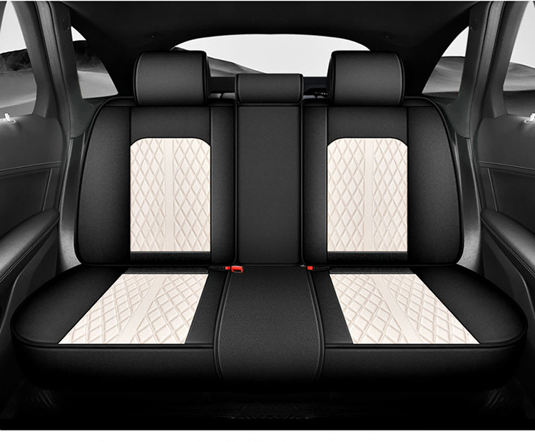 New Car Seat Cushion, All-Season, All-Inclusive, Breathable Linen Car Seat Cushion, Five-Seater Summer Seat Cover, Cooling Pad