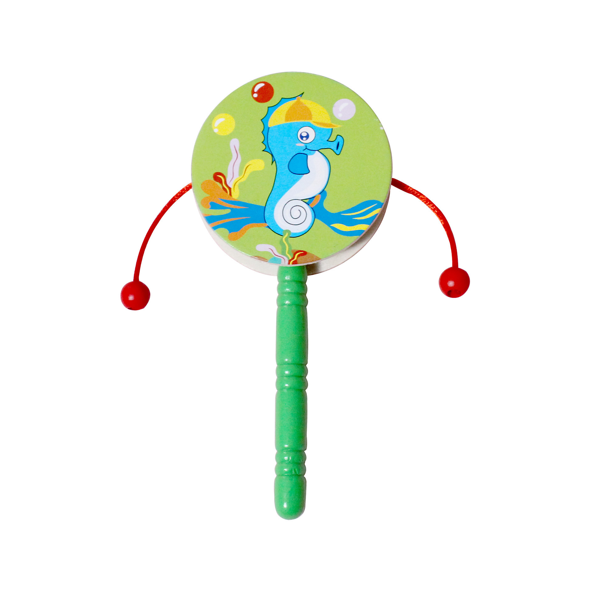 Orff instrumento musical niños de dibujos animados pandereta madera kindergarten profesor rendimiento pandereta bebé pandereta juguete