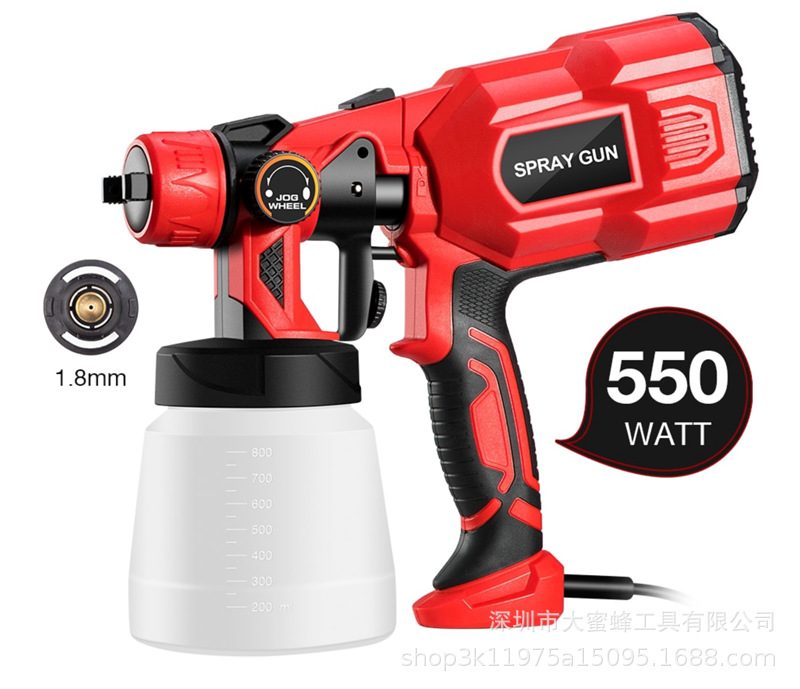 550W 220V 800ML 喷枪油漆大功率喷枪家用电动油漆喷涂机