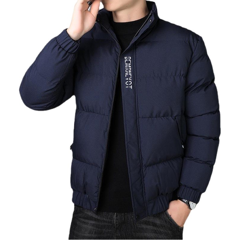 Abrigo de algodón acolchado para hombre acolchado engrosado moda juvenil multicolor casual cálido collar de pie abrigo de algodón acolchado para hombres transfronterizo imprimible