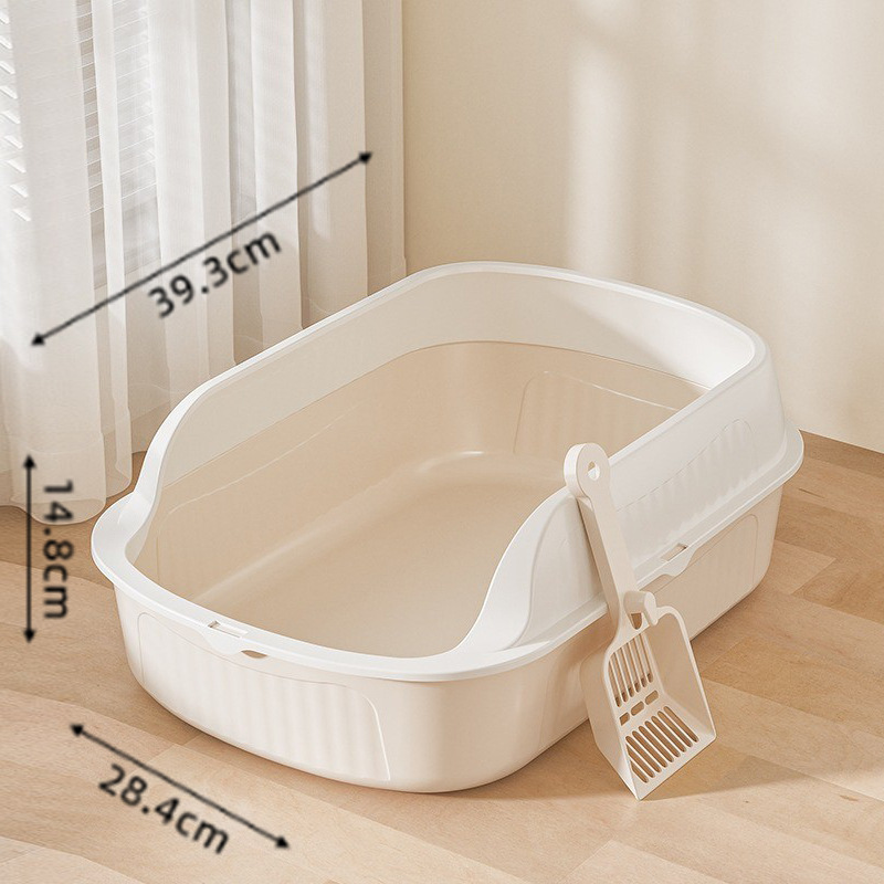 Semi-cerrado, arena para gatos, cerca alta super grande, inodoro para gatos a prueba de salpicaduras, arena para gatos, arena para gatos, pala al por mayor.