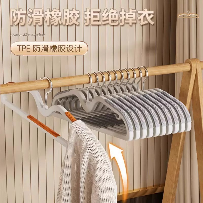 短颈衣架挂衣家用省空间短脖子晾衣服架子多功能防滑无痕收纳衣撑|undefined