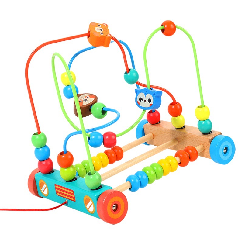 Bola de Animal multifuncional para niños que tira del coche infantil Walker niños y niñas Bebé 0-3 años de edad juguetes de madera