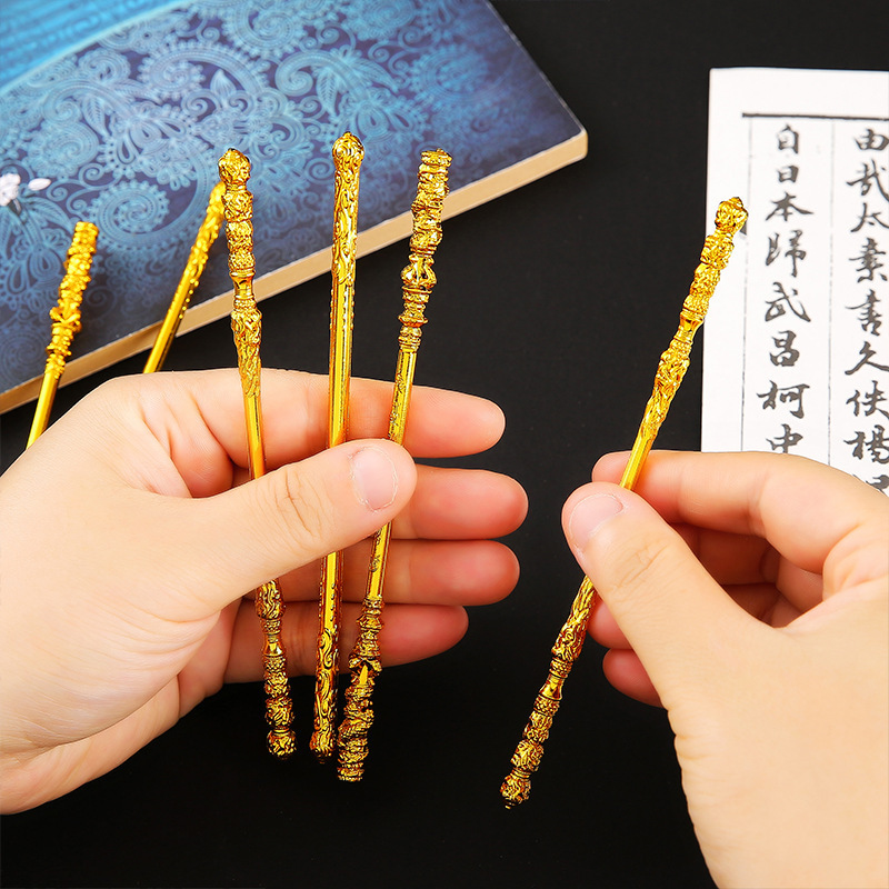 Mini Ruyi Golden Hoop Game Surrounding Tide Toys Metal Crafts Ornaments Model Kindergarten Student Gifts