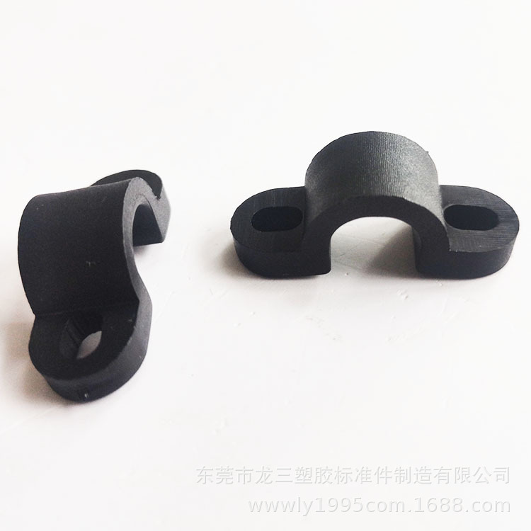 龙三塑胶厂供应大弧形压线板孔径20mm塑料压线板 弧形桥形电缆电