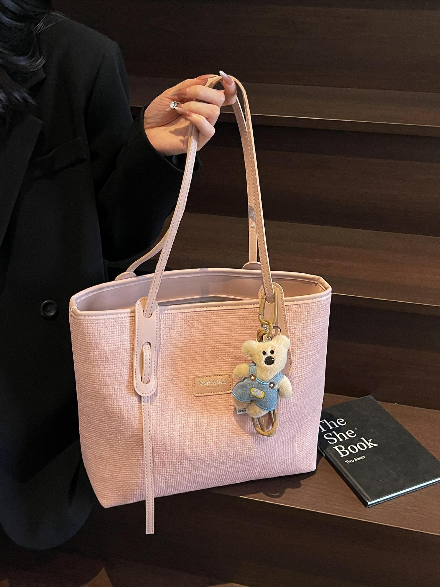 Bolso de axila de trabajo de cercanías más vendido transfronterizo de gran capacidad 2025 nuevo bolso de hombro retro de todo fósforo Bolso Tote para mujer image 3