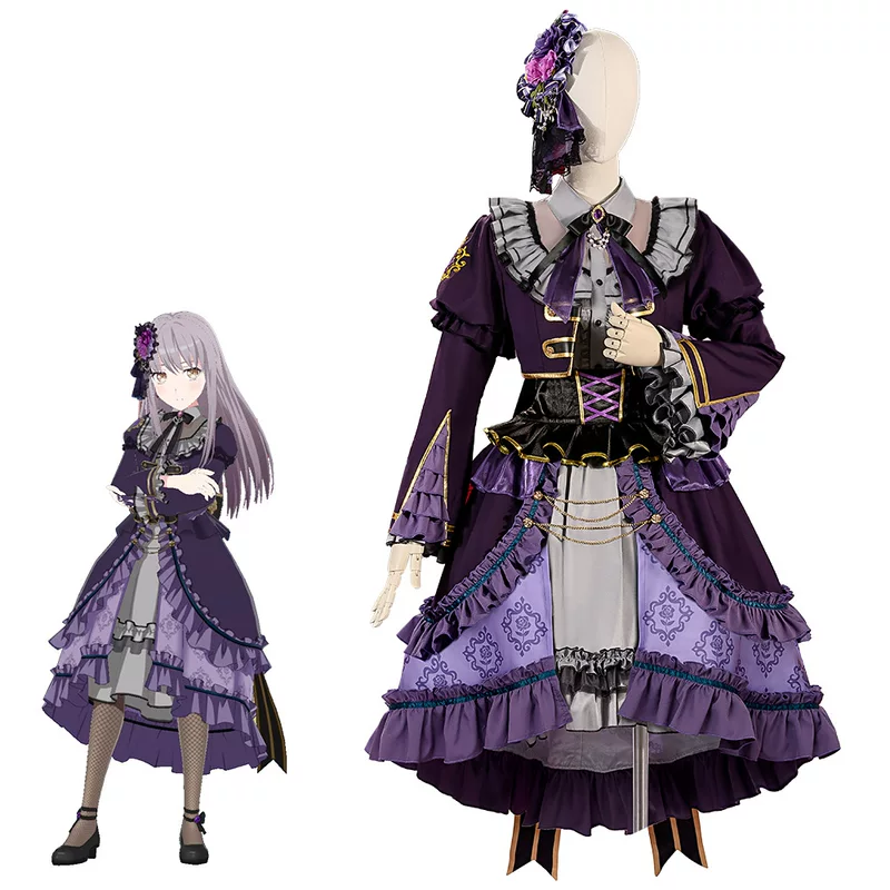 Костюм женская юбка из аниме игры по мотивам Bangdream Roselia Minato Yukina 2D костюм female CG1880