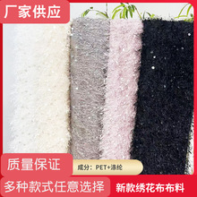 厂家供应法式流苏珠片绣花雪纺布面料 婚纱礼服童装时装面料