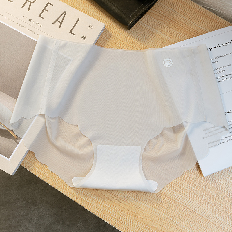 Pantalones de máscara de hadas seda de hielo sin costuras niñas seda ultrafina yoga fitness bragas invisibles blancas refrescante