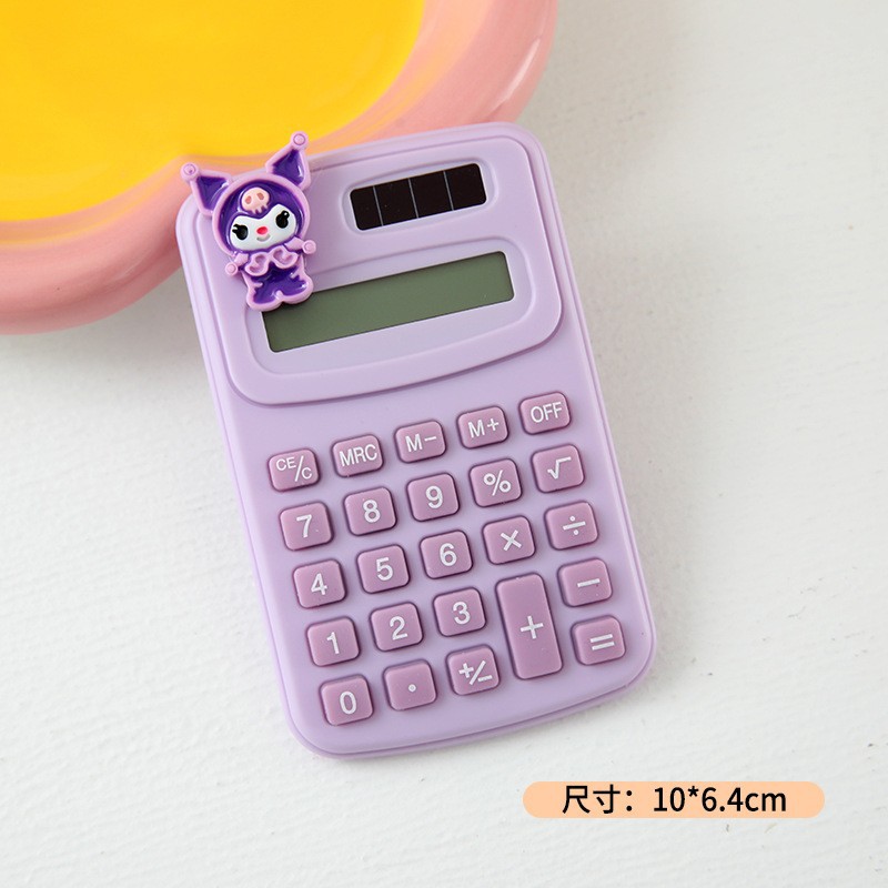 Calculadora mini de dibujos animados, diseño creativo para estudiantes