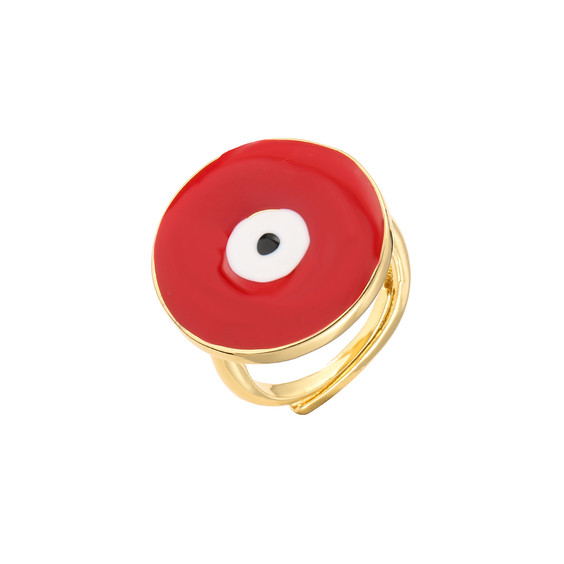 Fashion Geometric Devilu0027S Eye Open Ring Copper Rings