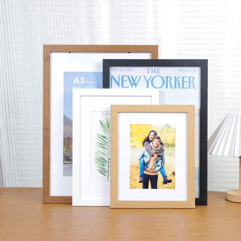 Custom wooden photo frame, empty frame for tabletop display, A4/A3 size, large size photo frame suitable for wall hanging