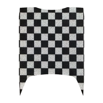 Electric vehicle foot mat M3100 Foot Mat Pvc Wire - black-and-white-grid-no9-m3100m395-new-model