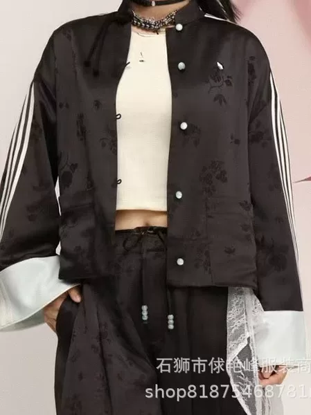 New Chinese-style high-end women's Tang suit jacket, acetate dark-patterned satin, color-blocked jacquard shirt, elegant and versatile traditional Chinese top