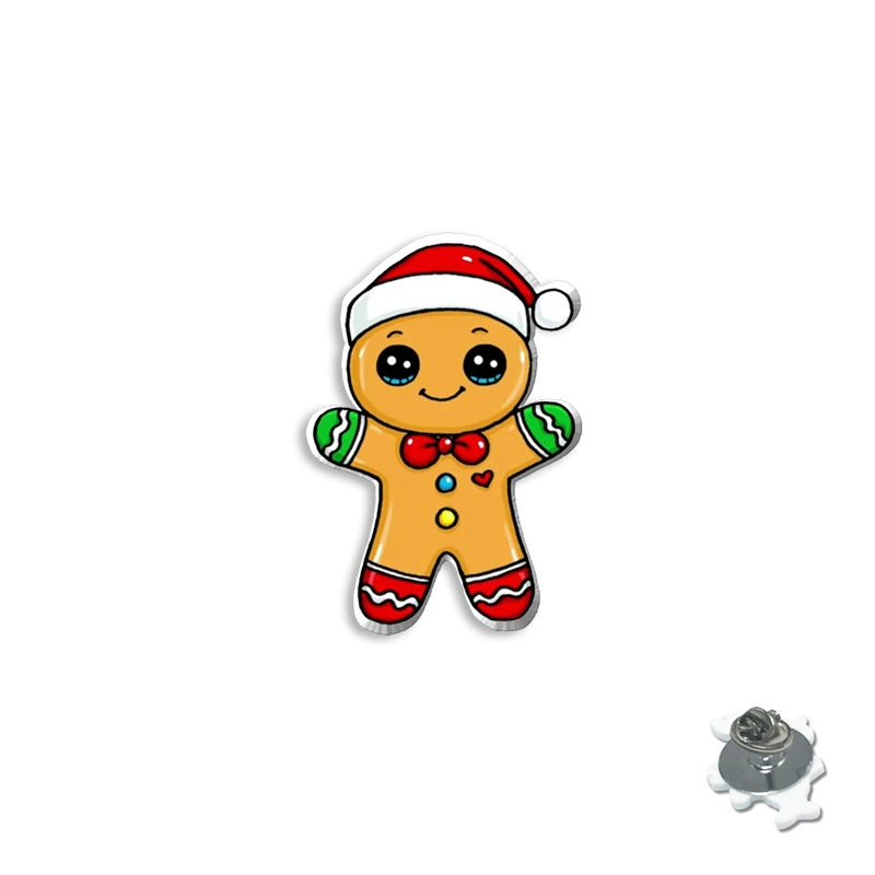 Граница торговли? Нет, нужно избегать слов like wholesale, cross-border or marketplaces. The input: "(Cross-border trading), cartoon Christmas brooch, creative acrylic badge" Translating keeping meaning: We should remove cross-border term? The instruction: output must be Russian translation; Avoid words like
