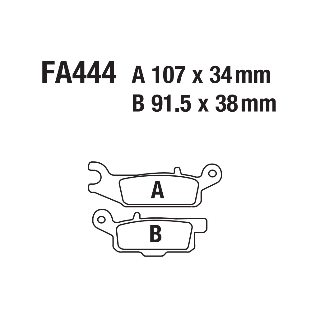 Motocicleta sinterizada a base de cobre placa de aluminio para automóviles ATV playa FA444 YFM 250 550 700