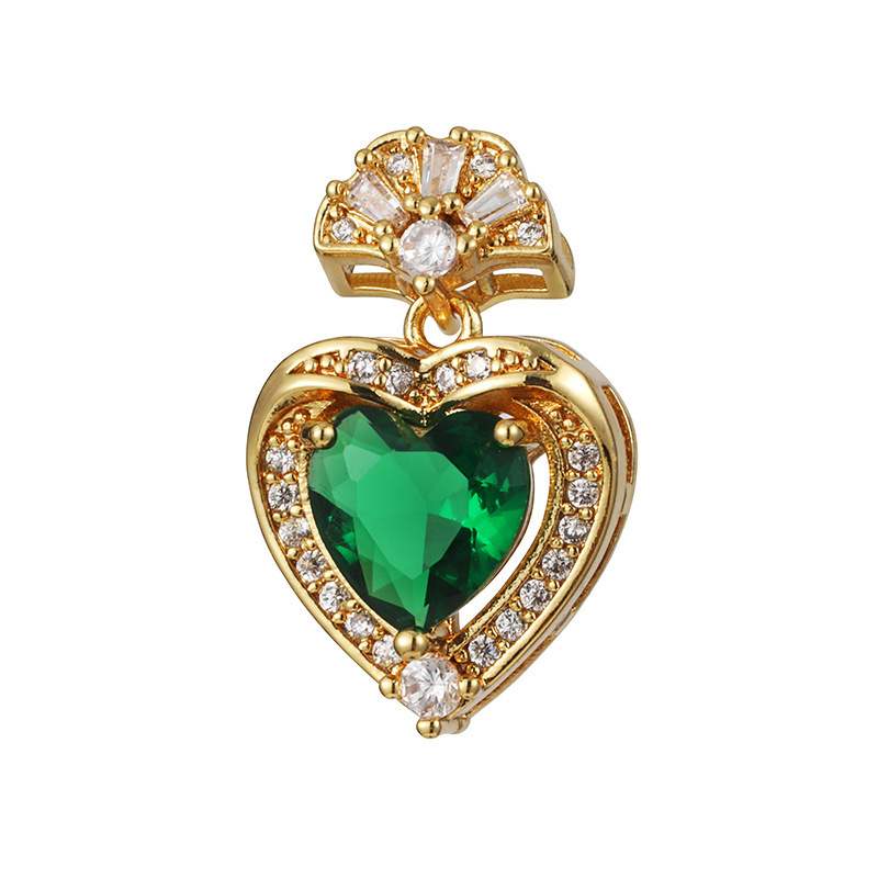 Joyas transfronterizas colgante de rubí esmeralda ligero de lujo accesorios de acero de titanio collar no decolor cadena clavícula