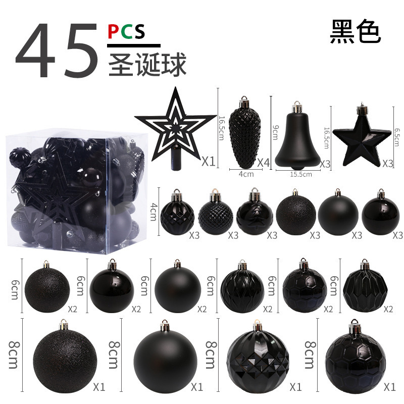 Bola de Navidad árbol de Navidad adornos de decoración colgante de bola de colores accesorios de material de Navidad DIY decoración de Navidad al por mayor