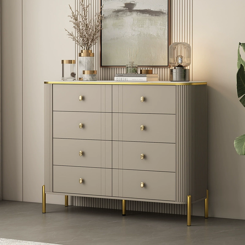 Легкий роскошный комод для спальни, шкаф для хранения, простой современный прикроватный шкаф для хранения из сланца, настенный комод для гостиной