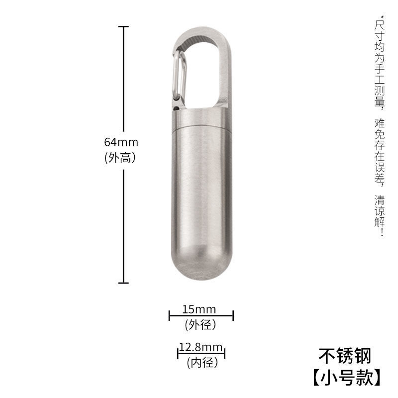 Mini botella de medicina de acero inoxidable a prueba de humedad a prueba de agua almacén portátil tamaño pequeño caja de medicina caja de pastillas piezas botella de almacenamiento a prueba de polvo