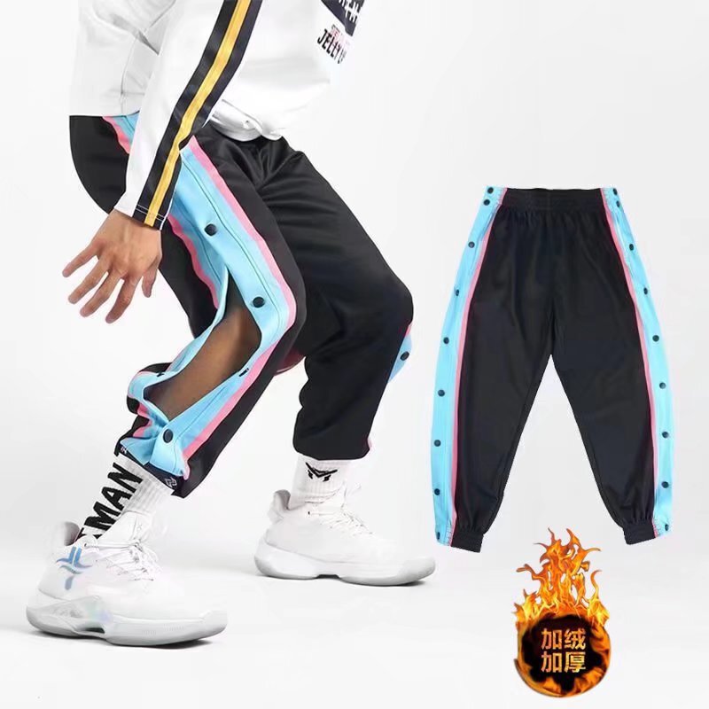 American Sports Full Breasted Pants Men's High Street Spring Autumn and Winter Loose Casual Leg Training Basketball Pants American Sports Full Breasted Pants Men's High Street Spring Autumn and Winter Loose Casual Leg Training Basketball Pants