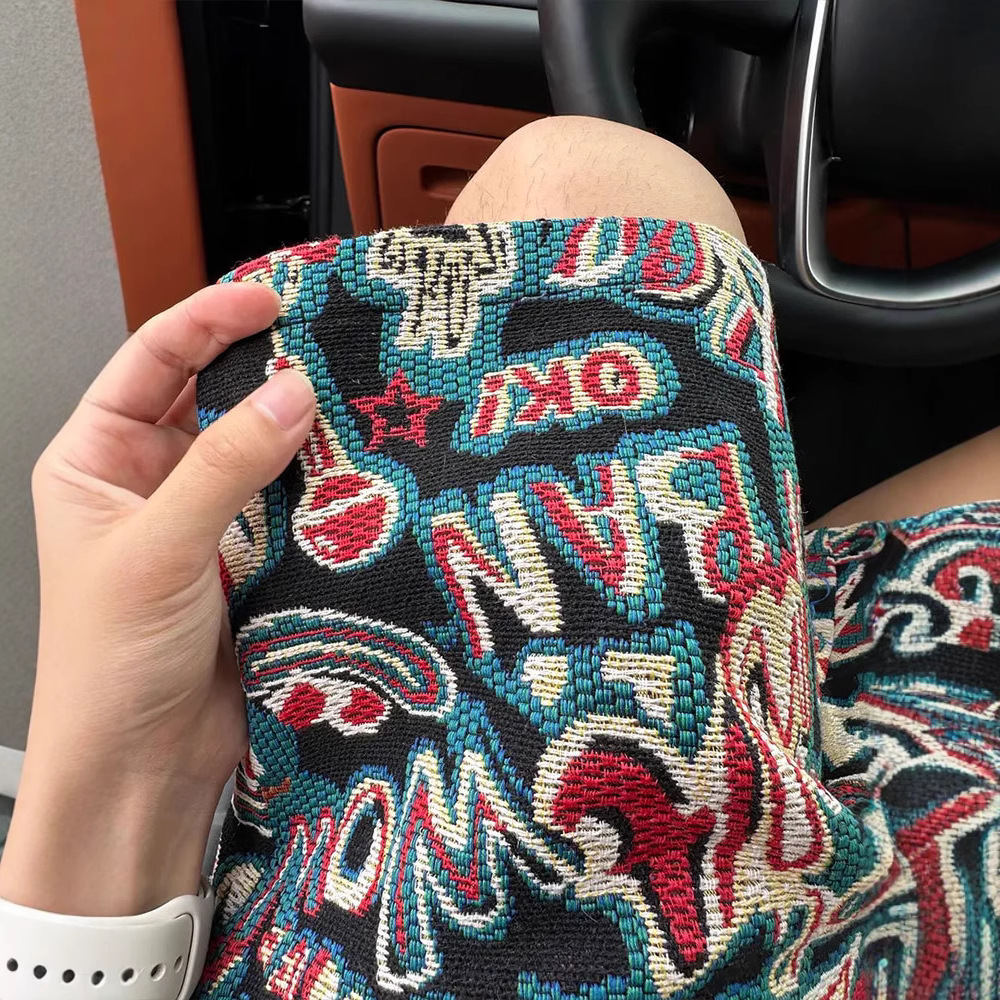 Men's Hawaiian Ethnic Style Printed Shorts Summer Sporty Loose Casual Five-Point Beach Pants_viptrois.com