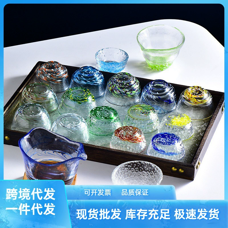 Фруктовая чашка для вина Стекло небольшого размера Стекло Цветная чашка Саке Южная Корея Стекло Shochu Цветная стеклянная чайная чашка