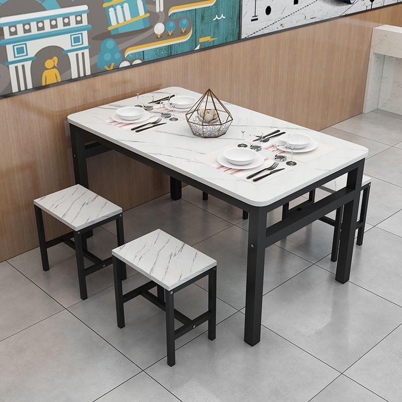 White marble + black legs