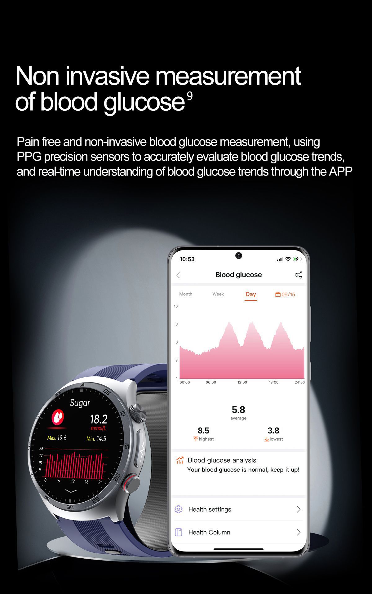 The 2025 new S25 smartwatch, air pump, blood pressure, heart rate, blood oxygen, blood sugar, uric acid, body fat, Bluetooth call undefined