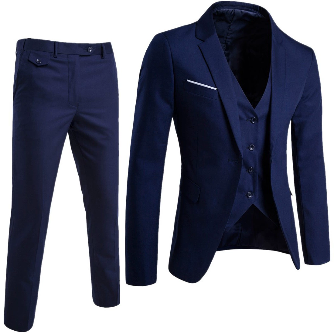 Кореянский классический пиджак для работы, slim fit, полный комплект