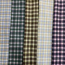 薄款毛呢格子布 短顺毛格子布料  女童女装格子面料