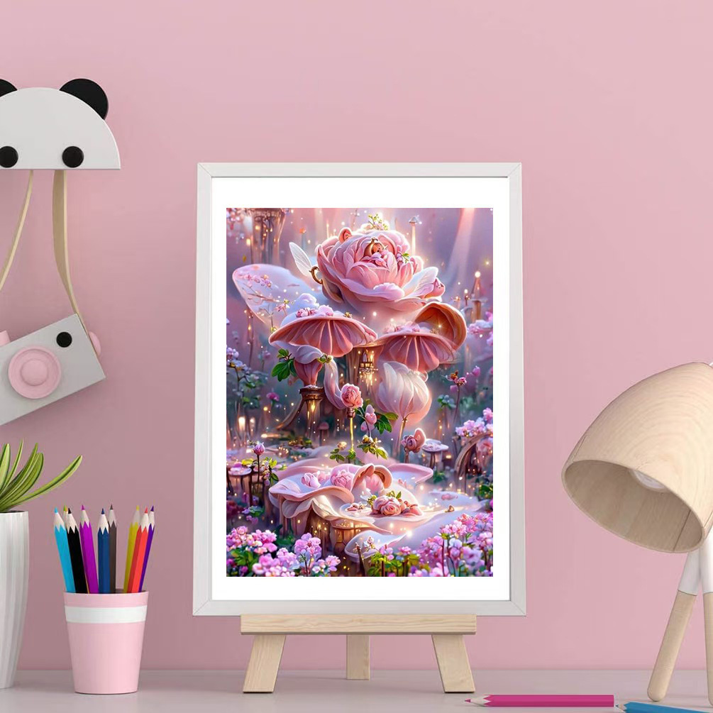 Flores paisajísticas llenas de diamante DIY pintura de diamante hecha a mano Rubik cuadrado conjunto de pegatinas de diamante cross-border DIY pintura de diamante hecha a mano