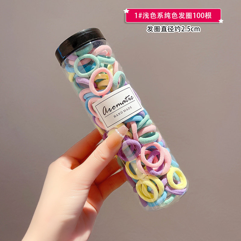 Estilo coreano de alta cuerda de Pelo elástico de las mujeres anillo de toalla simple banda de goma cuerda de pelo de cola de caballo alta anillo de pelo de bebé