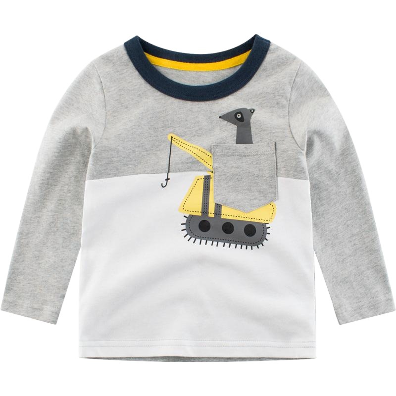 27 niños de la marca ropa para niños primavera nueva camiseta de manga larga para niños fábrica de ropa para niños entrega directa de una pieza ins