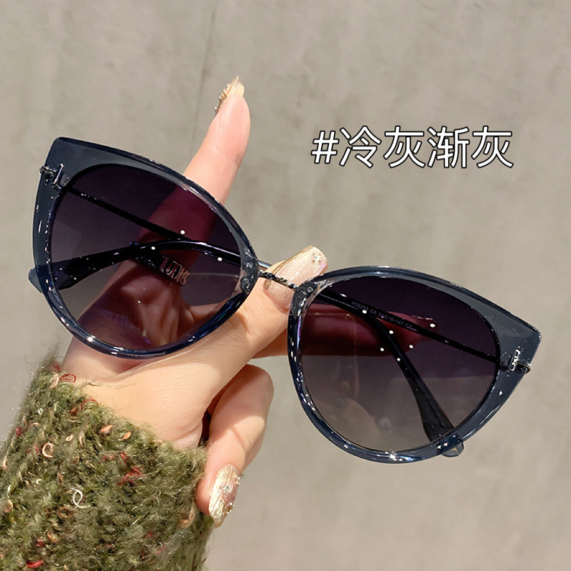 新款韩版猫眼型时尚墨镜女防晒防紫外线偏光太阳眼镜框架男潮高级|undefined