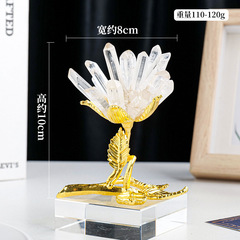 Natural White Crystal Cluster Ornament White Crystal Single Crystal DIY Flower Tree Cross-border Home Decor Craftsmanship Decoration