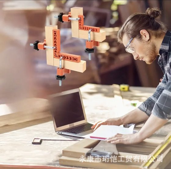 90 degree right angle positioning ruler ABS woodworking right angle fixture plank fixing clip right angle locator L-shaped right angle ruler