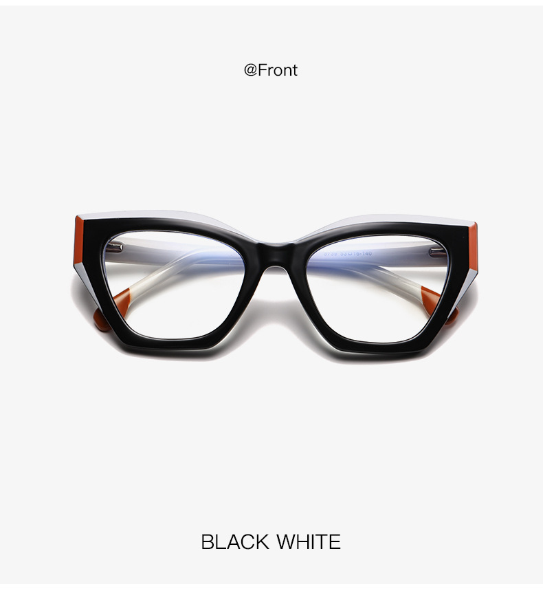 Anti blauwlicht bril retro mode voor dames met platte lens_voghion.com
