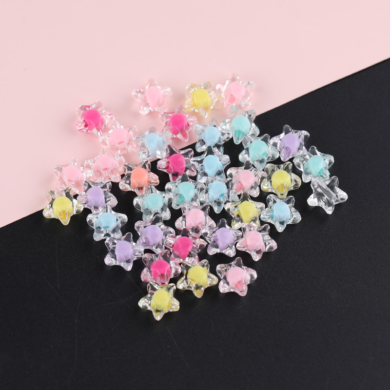Transparent Acrylic Plum Blossom Star Butterfly A variety of hand-woven bracelet hair rope beaded DIY material bag