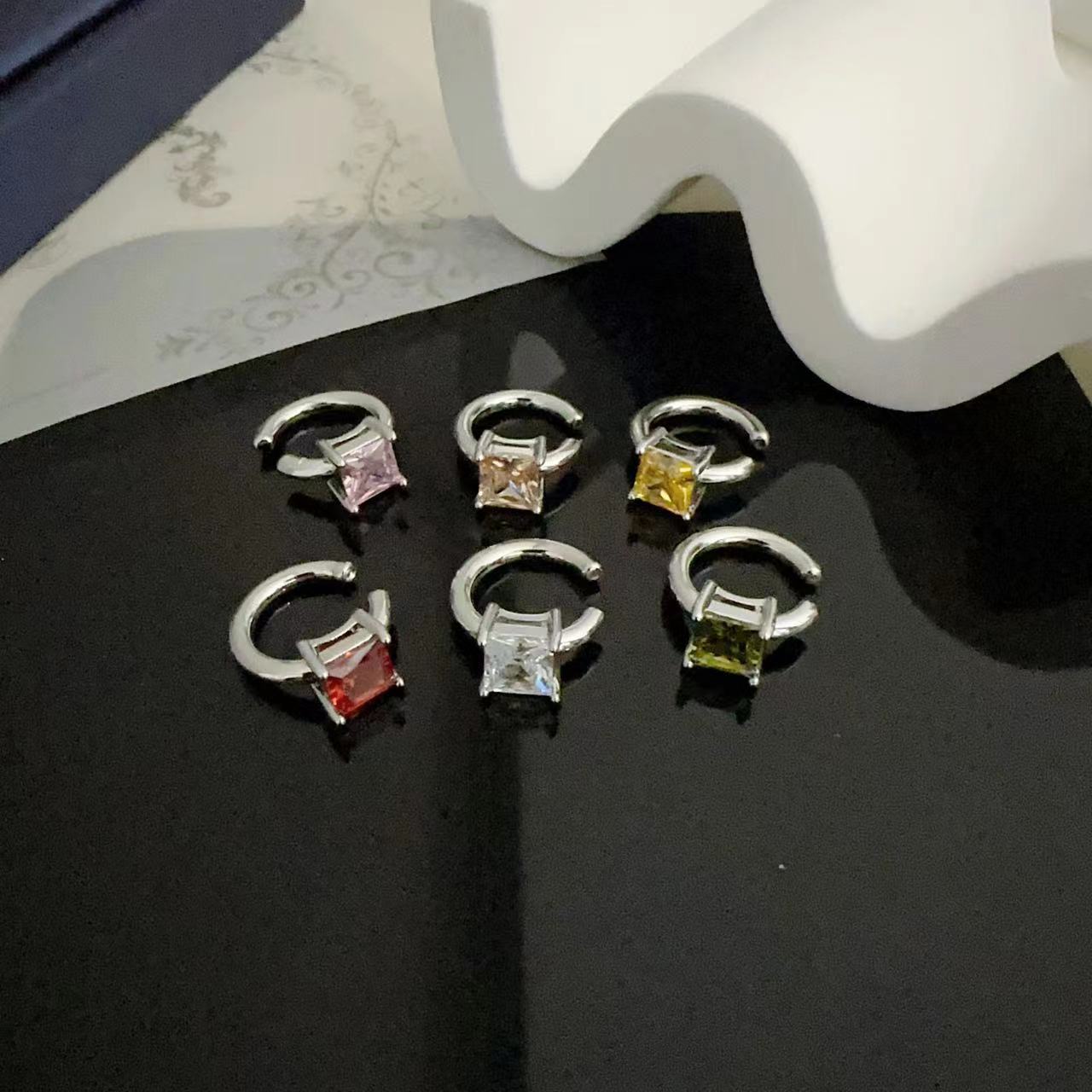 幾何鋯石無耳洞耳骨夾女輕奢小眾耳飾春夏新款潮高級感日韓氣質款