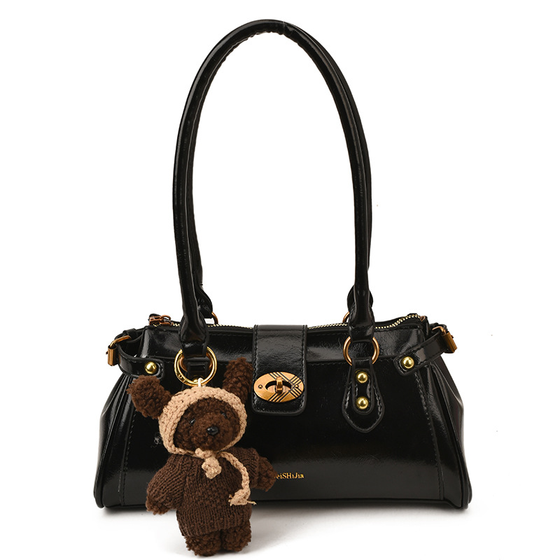 Premium Texture Retro Small Bag For Women 2026 New Fashion Versatile Single Shoulder Underarm Bag Commuter Handbag Baguette Bag - Thumbnail 5
