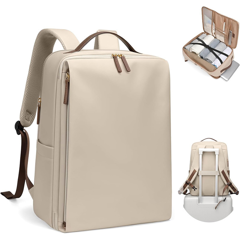 Amazon cross-border women's large-capacity business commuter shock-absorbing backpack, simple laptop backpack